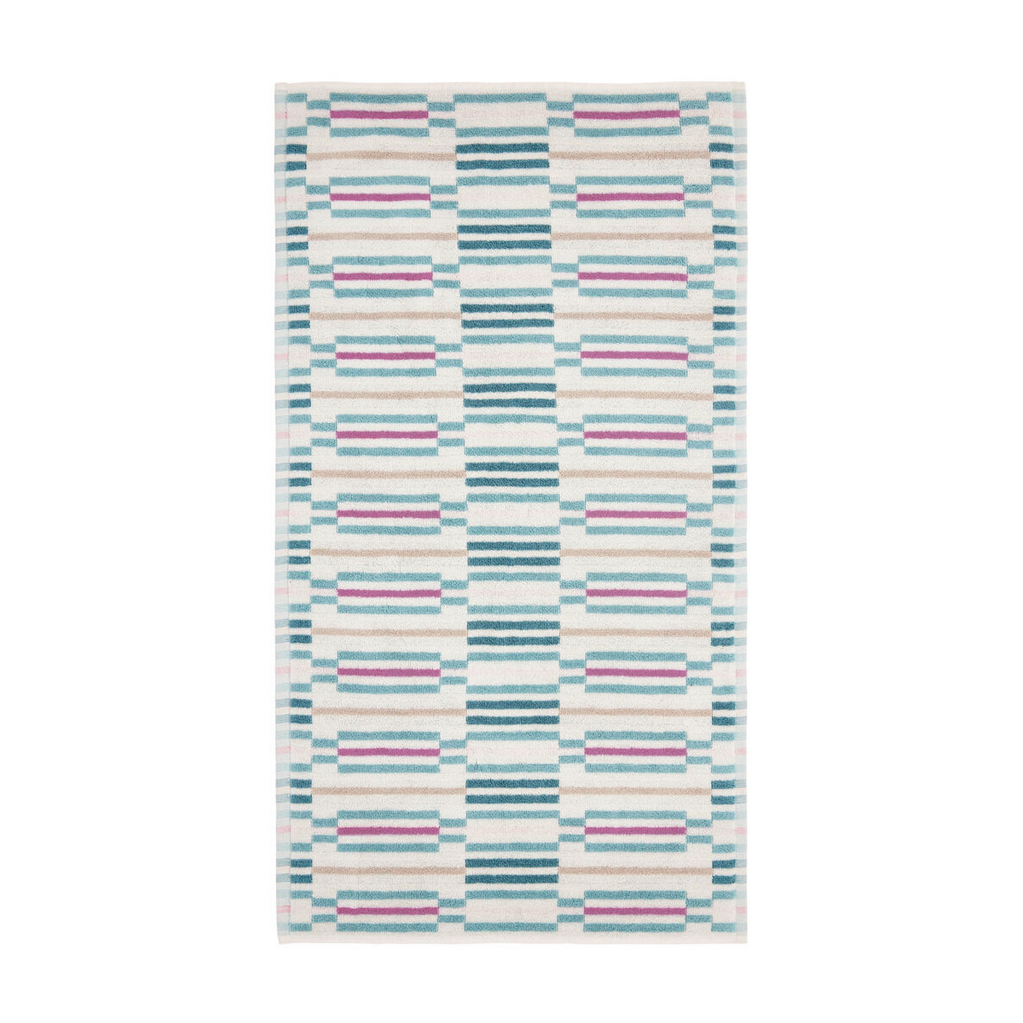 Collector Geo Cotton Bath Mat By Joules In Aqua Blue